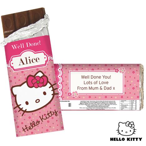 Personalised Hello Kitty Floral 100g Chocolate Bar Extra Image 3